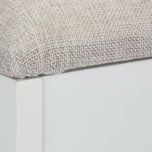 Weiße Schuhbank gepolstert Weiß - Holzwerkstoff - Kunststoff - Textil - 62 x 45 x 30 cm