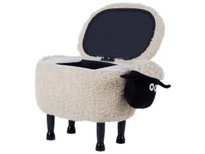 Tierhocker SHEEP Beige - Schwarz - Creme - Eiche Hell