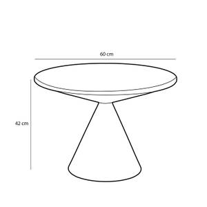 Table d'appoint Royale Noir - Métal - 60 x 42 x 60 cm