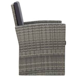 Ensemble de canapés (lot de 4) 3012362-2 Gris - Métal - Rotin - 50 x 35 x 85 cm