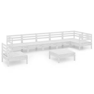 Garten-Lounge-Set Weiß - Massivholz - Holzart/Dekor - 64 x 29 x 64 cm