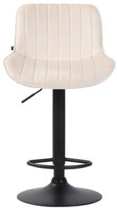 Tabouret de bar Lentini Lot de 2 Blanc crème