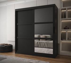 ARMOIRE À PORTES COULISSANTES MIROR Largeur : 180 cm - Noir