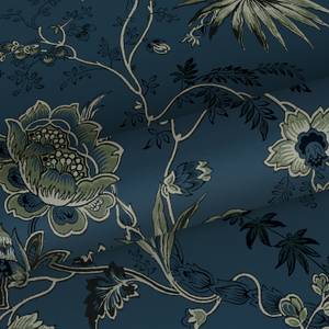 papier peint fleurs vintage 6962 Bleu - Fibres naturelles - Textile - 53 x 1005 x 1005 cm