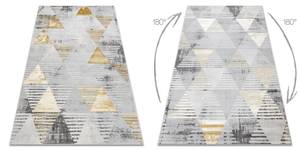 Tapis Lira E1627 Triangles Gris - Matière plastique - Textile - 80 x 1 x 150 cm