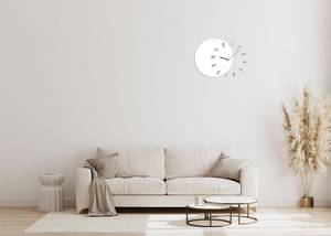 Horloge murale design THE INDEPENDENT. Blanc - Bois manufacturé - Matière plastique - 60 x 53 x 1 cm