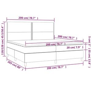 Bettgestell-K-14441 Schwarz - Holzwerkstoff - 200 x 118 x 203 cm