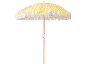 Parasol droit MONDELLO Chêne clair - Blanc - Jaune