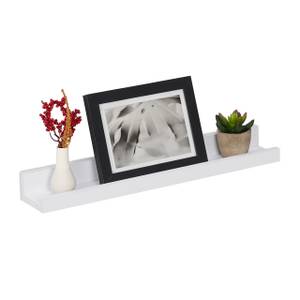 Support mural photos Blanc - Bois manufacturé - 48 x 5 x 8 cm