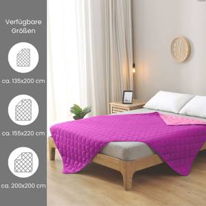 Bettdecke Sommer Steppbett Sommerdecke Violett - 135 x 200 cm