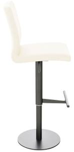 Tabouret de bar Cadiz Lot de 2 Blanc crème - Noir