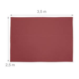 Voile d'ombrage rectangulaire brun rouge 250 x 350 cm