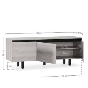 TV-Schrank Molina Braun - Holzwerkstoff - 150 x 58 x 40 cm