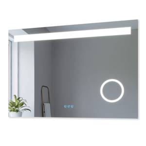 Spiegel mit Led Silber - Glas - 100 x 70 x 5 cm