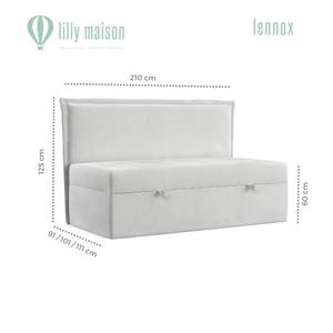 Kinder-Boxspringbett LENNOX Beige - Tiefe: 100 cm