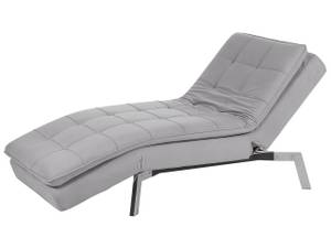 Chaise longue LOIRET Gris - Gris lumineux - Argenté