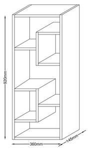 Standregal Vilo Braun - Holzwerkstoff - 36 x 92 x 15 cm