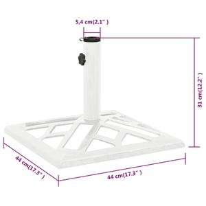 Base de parasol 3000363-2 Blanc - 44 x 31 x 44 cm