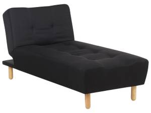 Chaise longue ALSTEN Noir - Chêne clair