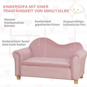 Kinder-Sofa 310-057PK Pink - Textil - 42 x 49 x 84 cm