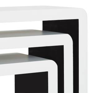 Wandregal Cubes 3-teiliges Set Schwarz - Weiß - Holzwerkstoff - 27 x 27 x 10 cm