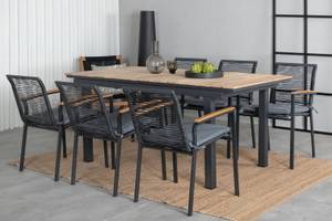 Gartenmöbel-Set Mexico Schwarz - Rattan - 90 x 74 x 160 cm