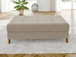 Ecksofa und Hocker Oskar Beige - Armlehne davorstehend rechts - Ecke davorstehend links