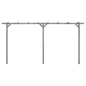 Pergola Gris - Bois massif - Bois/Imitation - 40 x 200 x 400 cm