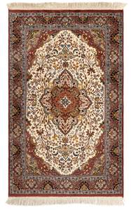 Tapis Ghom XIV Beige - Textile - 118 x 1 x 190 cm