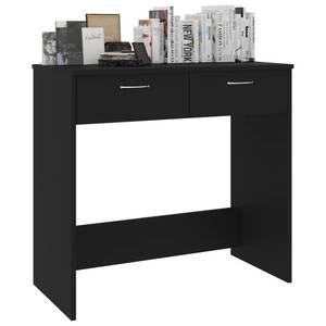 Bureau Noir - Bois manufacturé - Bois massif - 80 x 75 x 80 cm