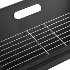 Klappgrill Schwarz - Silber - Metall - 46 x 30 x 30 cm