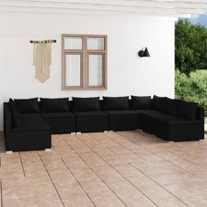 Garten-Lounge-Set (9-teilig) 3013633-7 Schwarz