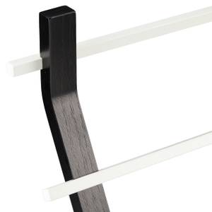 Handtuchständer mit geknicktem Design Schwarz - Weiß - Holzwerkstoff - Metall - 44 x 85 x 20 cm