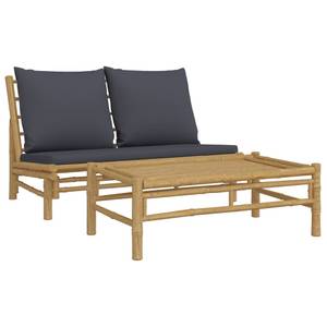 Garten-Lounge-Set 3028693-2 (2-teilig) Grau - Bambus - 55 x 33 x 100 cm