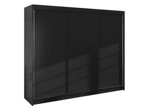 Kleiderschrank Derby 2 Schwarz - Holzwerkstoff - 200 x 215 x 58 cm