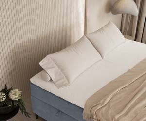 Boxspringbett  Araya II Taschenfederkern Grau - Breite: 140 cm