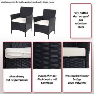 Poly-Rattan Sessel Halden (2er-Set) Braun - Grün