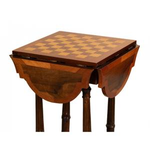 Table Basse avec échiquier Marron - Bois massif - 81 x 78 x 81 cm