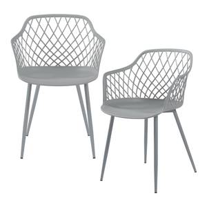 2 chaises de salle à manger Kangasniemi Gris - Matière plastique - 56 x 82 x 52 cm