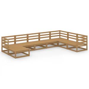 Gartenmöbel-Set 3009815-1 (8-teilig) Braun - Massivholz - Holzart/Dekor - 70 x 67 x 70 cm