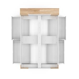 Lit à tiroirs Pulsar 140cm sonoma/blanc Marron - En partie en bois massif - 144 x 75 x 225 cm