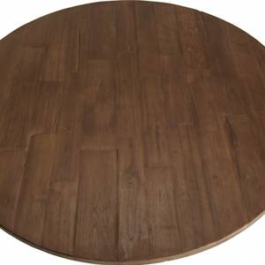Table basse coque en teck recyclé Marron - Bois massif - 120 x 35 x 120 cm
