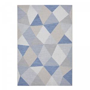 Tapis exterieur OULENCE 3 160x230 bleu Bleu - Matière plastique - 160 x 5 x 230 cm