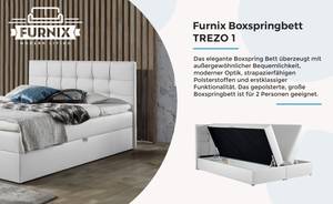 Boxspringbett TREZO 1 140cm MA920 Weiß Weiß - Holzwerkstoff - 146 x 104 x 206 cm