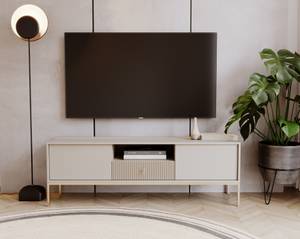 TV-Lowboard Jimo Beige - Höhe: 53 cm - Gold