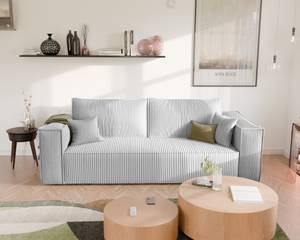 Sofa Bali Grau - Holzwerkstoff - 255 x 59 x 105 cm