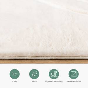 Hochflor Teppich Carvy Arches Creme - 200 x 290 cm