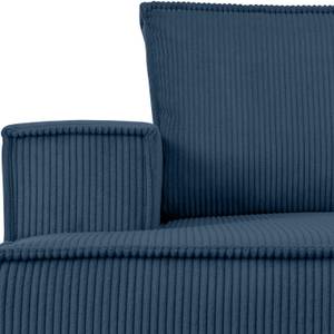 Links Ecksofa NAPI Marineblau - Armlehne beidseitig montierbar - Ecke davorstehend links - Ottomane davorstehend links