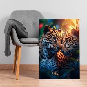 Leinwandbild Leopard Love 60 x 90 cm