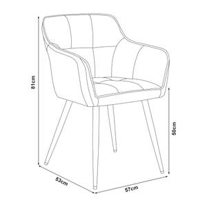 Chaise de salle à manger Birmingham Gris foncé